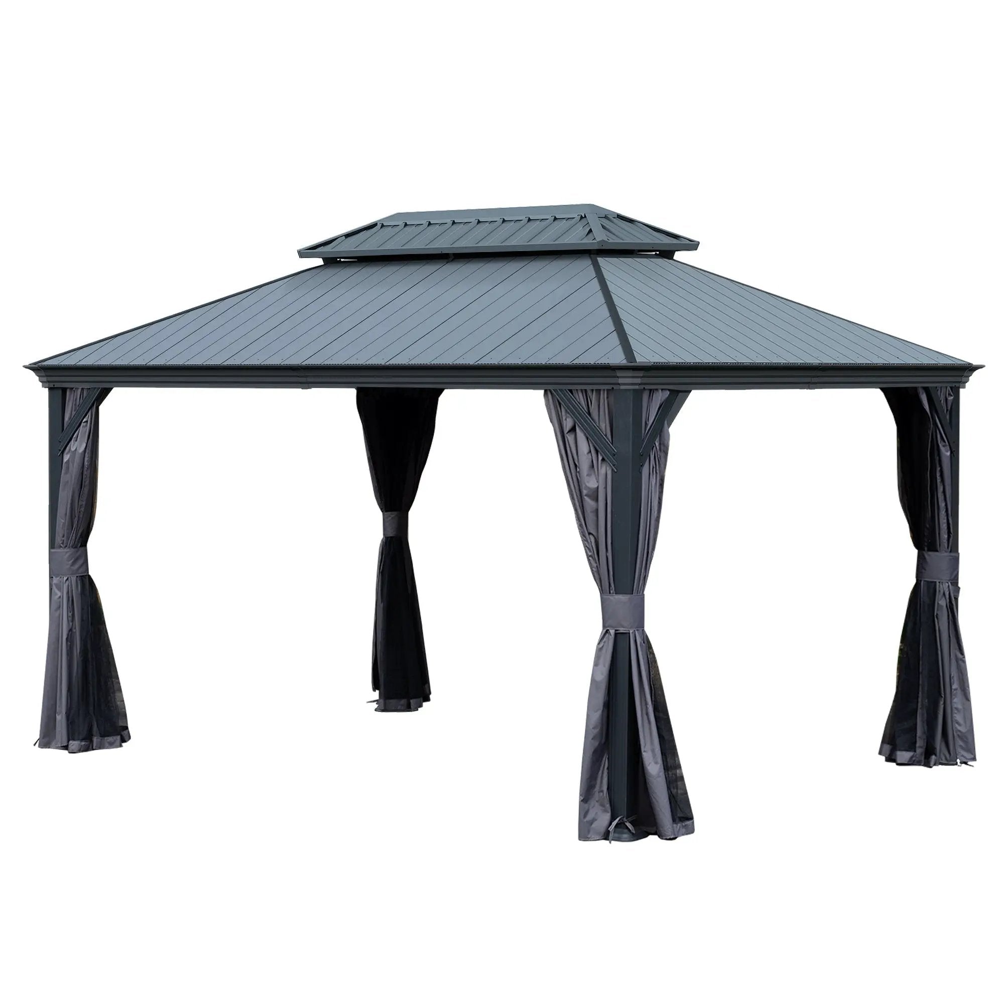 10'x14' Hardtop Gazebo with Resin Roof by HouseOfZazla