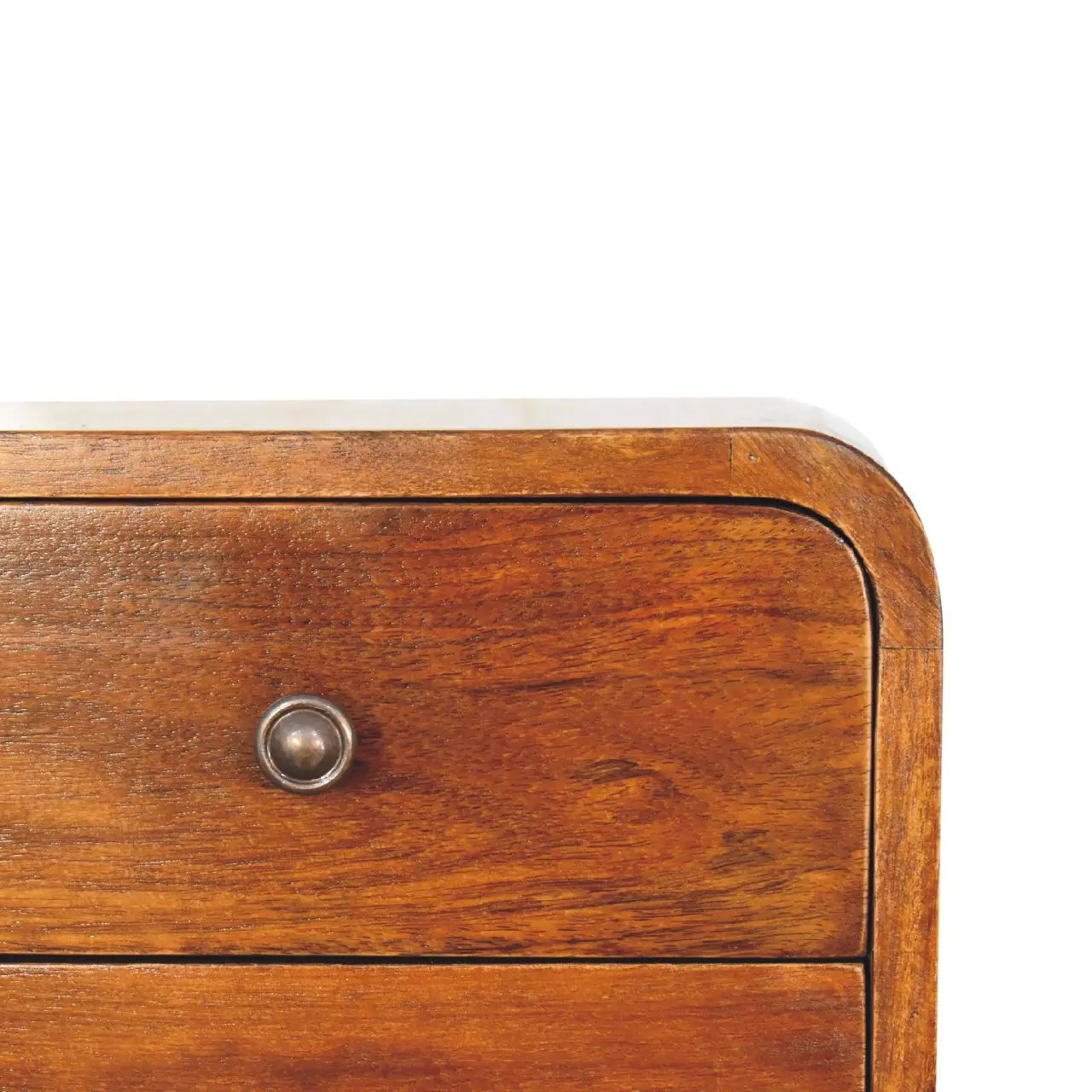 Solid Wood Floating Mini Nightstand, 2-Drawers, Chestnut by HouseOfZazla