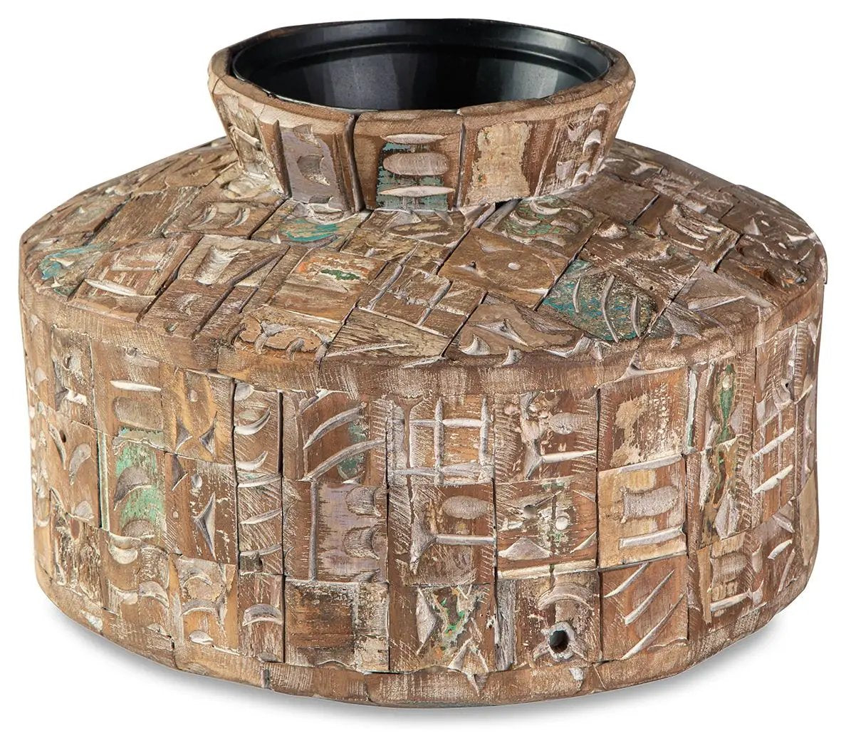 Meltland - Vase - Square - Natural / Black by Unique Piece Furniture