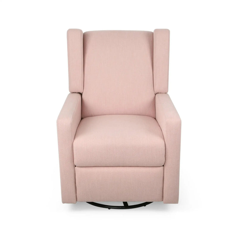 Landau Contemporary Fabric Upholstered Swivel Recliner by Unique Piece Furniture