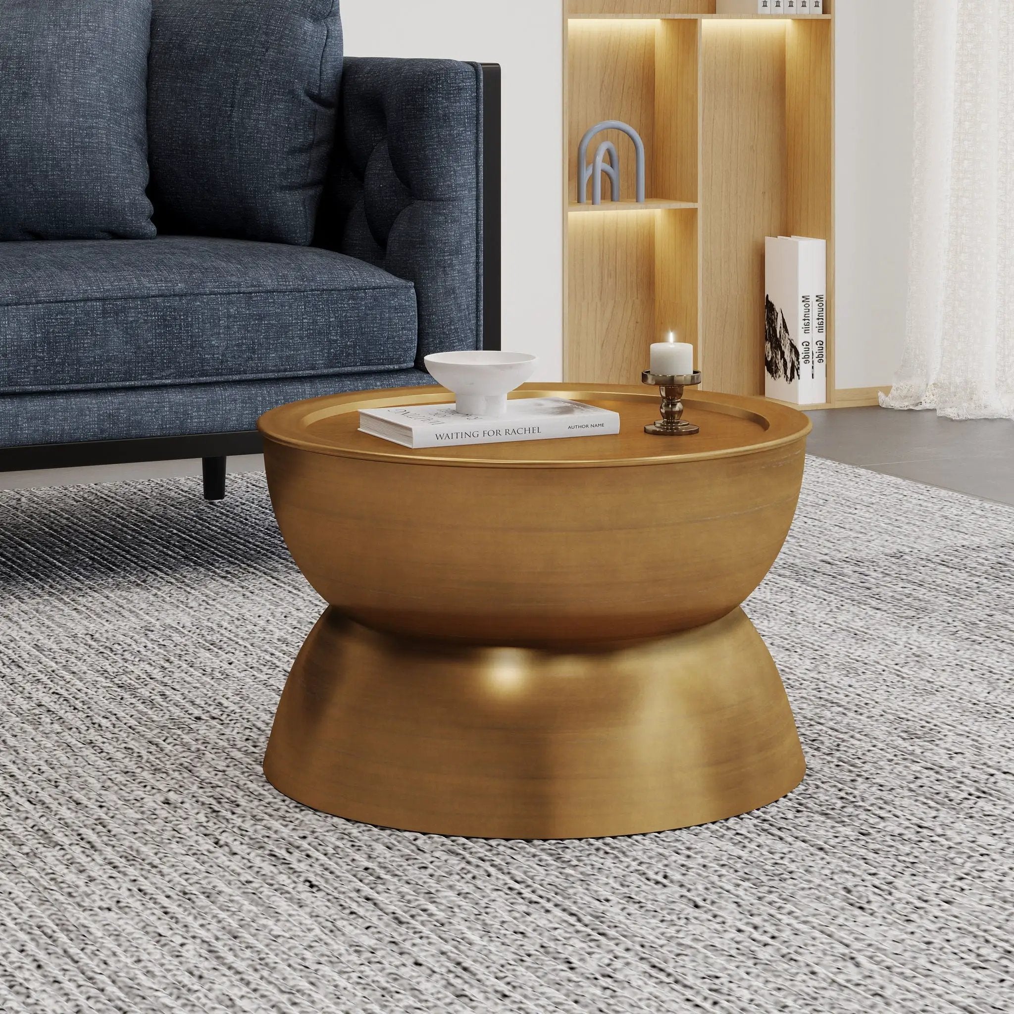 Sparling Modern Iron Hourglass Coffee Table by HouseOfZazla