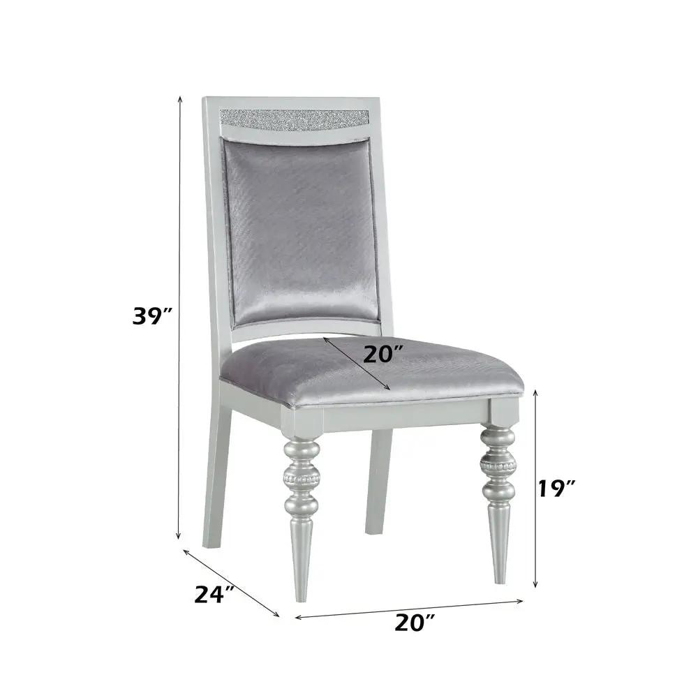 Maverick - Side Chair (Set of 2) - Fabric & Platinum by Unique Piece Furniture