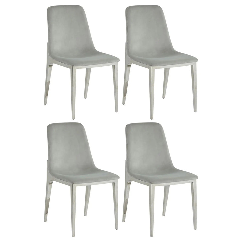 Upholstered Dining Side Chairs (Set of 4) - Gray by HouseOfZazla