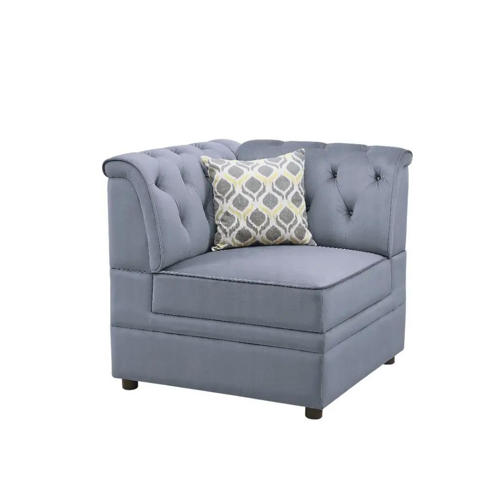 Bois II - Modular Wedge - Gray Velvet by Unique Piece Furniture