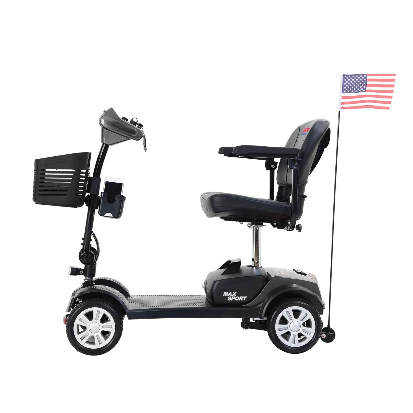 Max Sport - 4 Wheels Outdoor Compact Mobility Scooter With 2 Pieces X 12Ah Lead Acid Battery by HouseOfZazla
