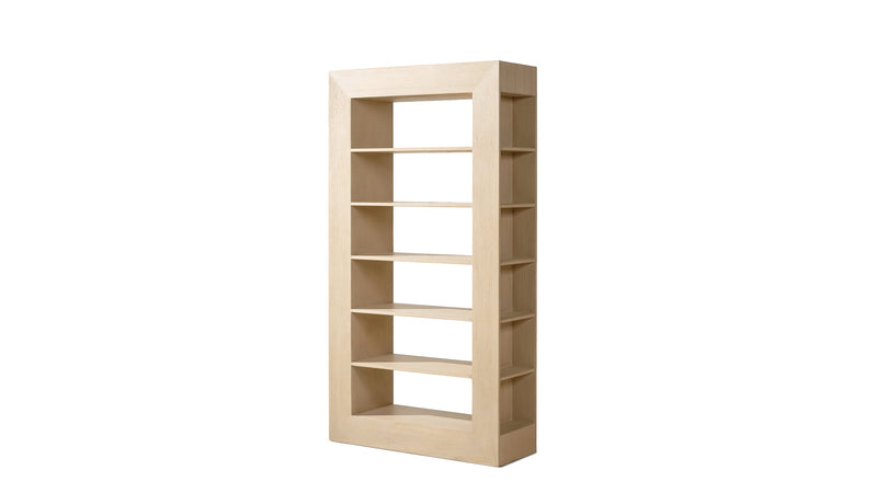 82-Inch Open Back Wood Display Shelf with Brushed Finish, photo 4 of 5