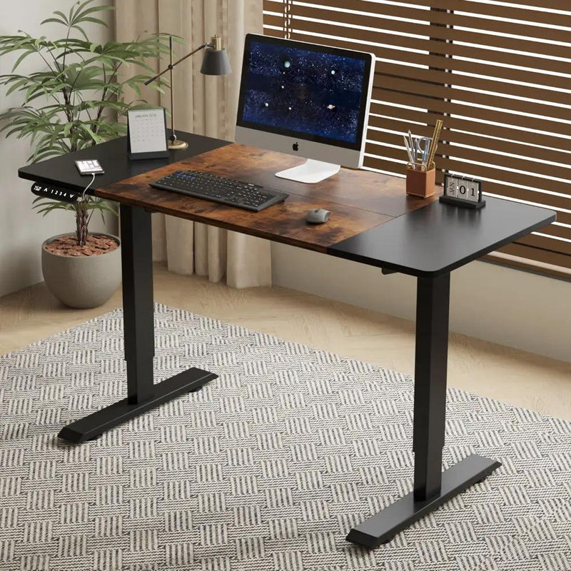 55"×24" Black & Rustic Electric Standing Desk by HouseOfZazla