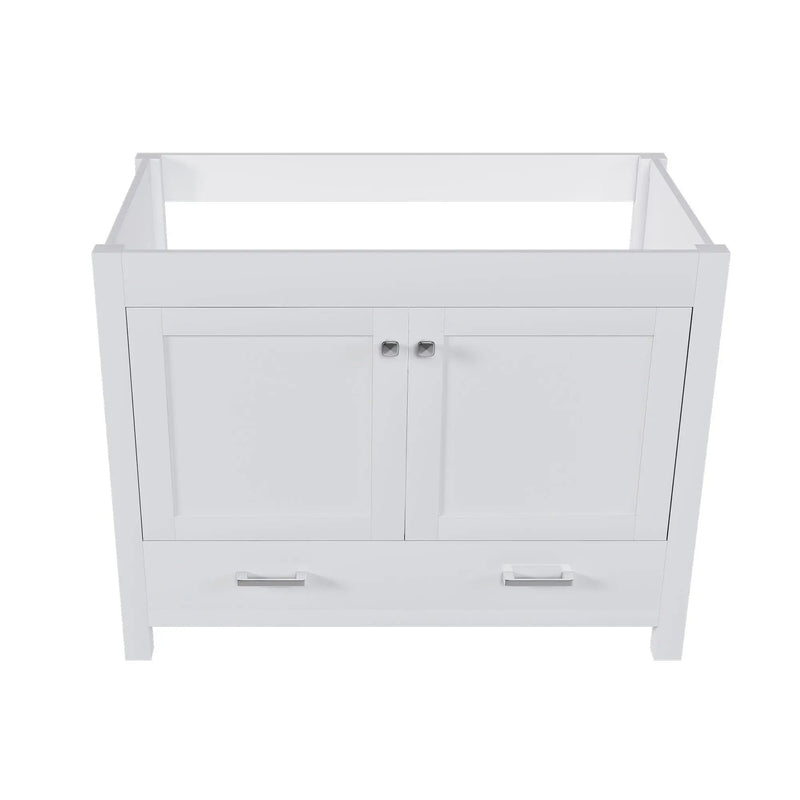 42" Bathroom Vanity Base With Doors And Drawer - White by Unique Piece Furniture
