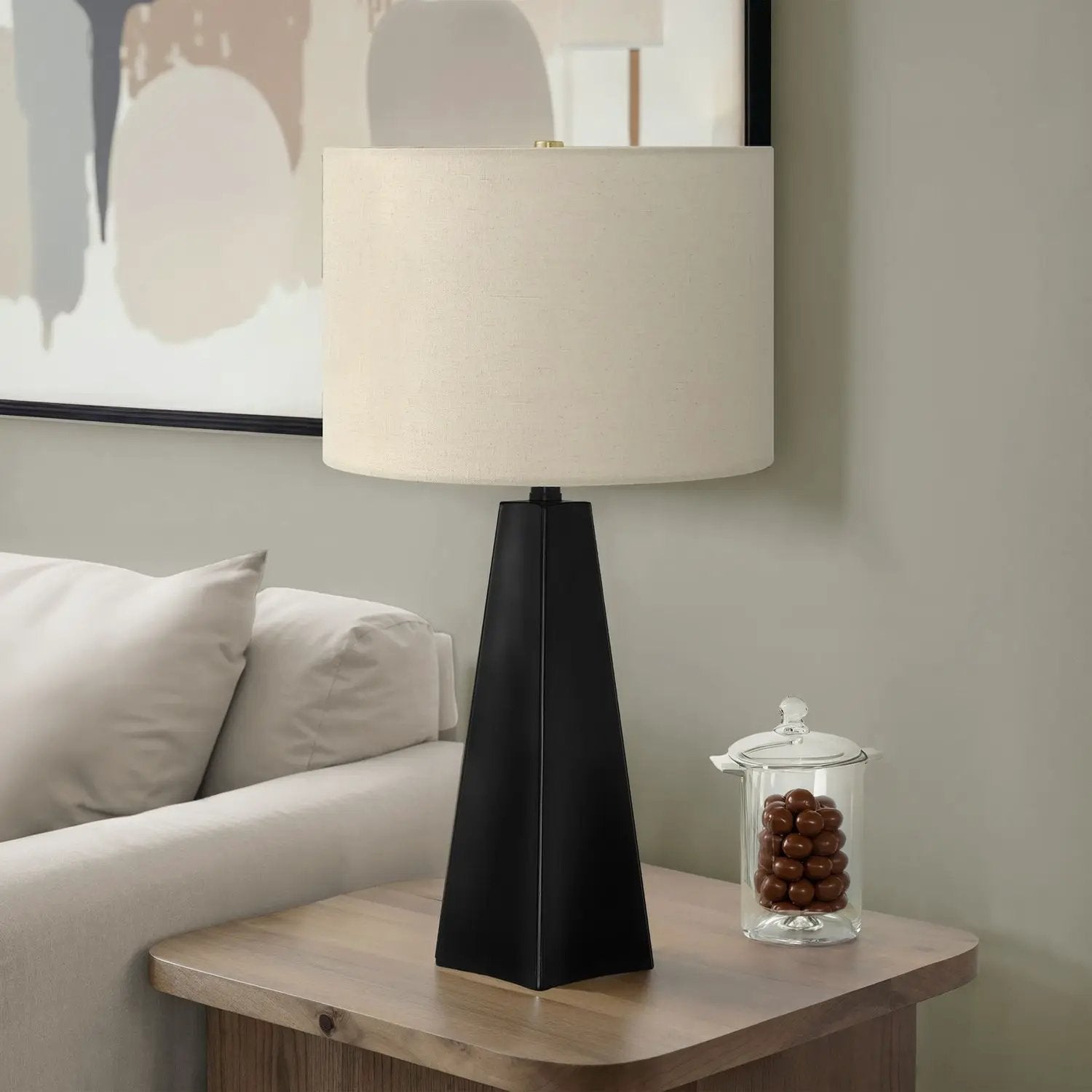Lighting, Table Lamp, Resin, Modern - Black by Unique Piece Furniture