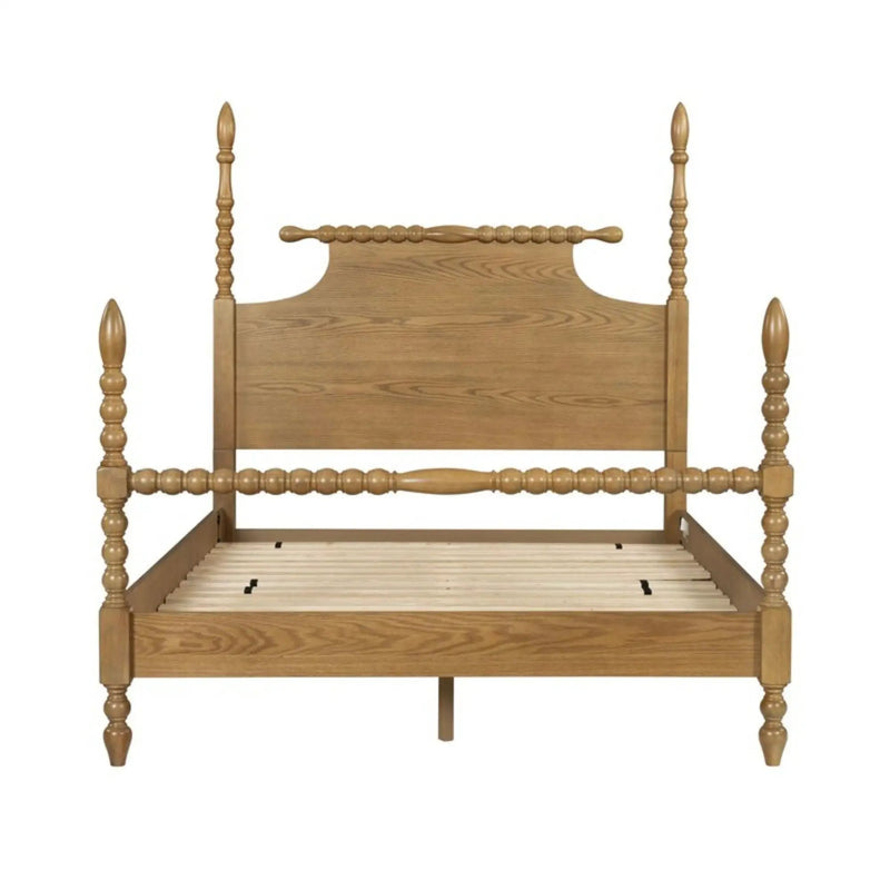 Queen Bed Turned Legs - Natural by HouseOfZazla