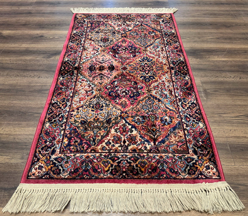 Karastan Rug 3x5 Multicolor Panel Kirman #717, Original 700 Series, Wool Pile, Discontinued by Jewel Rugs