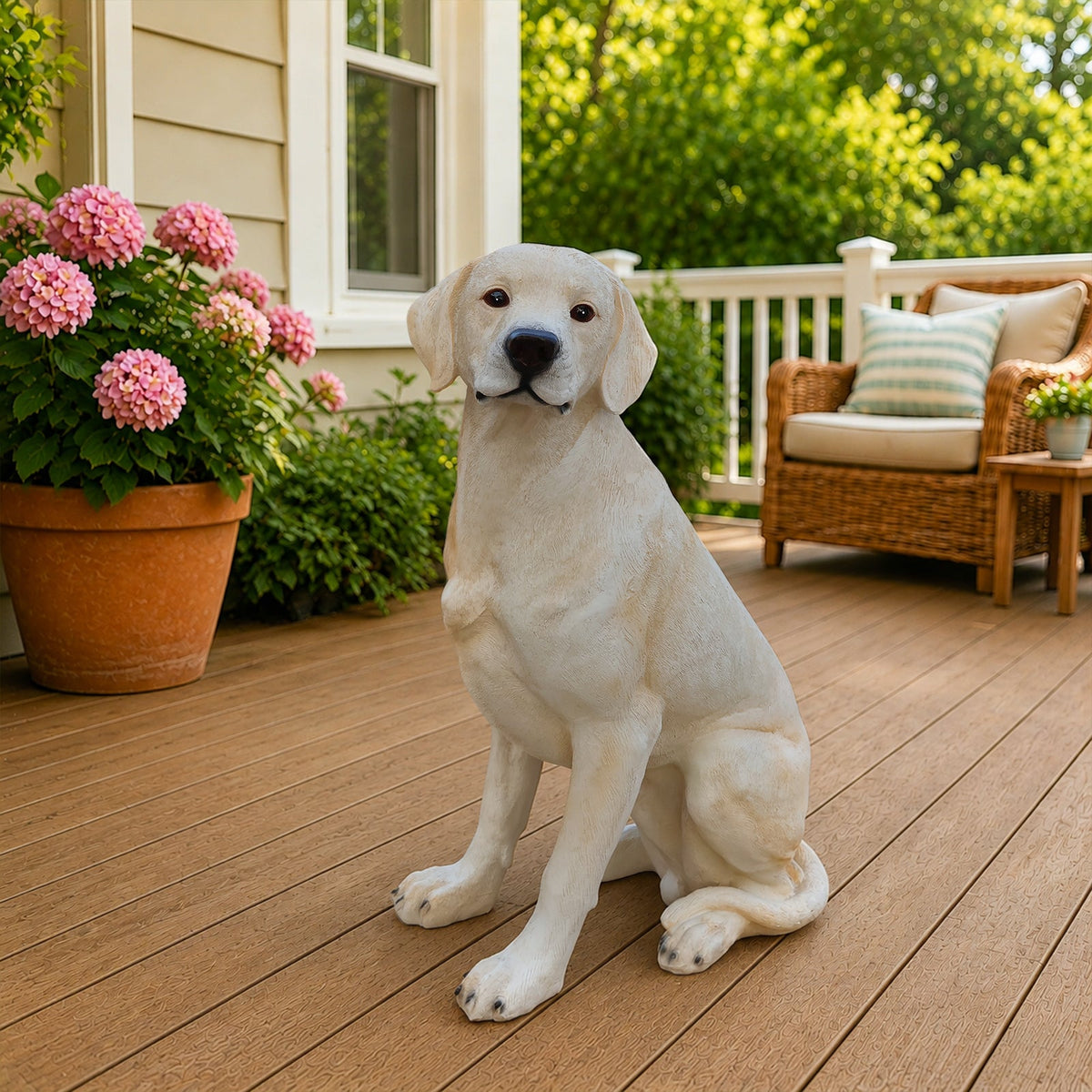 Outdoor Labrador Dog Statue Greeter Garden Decor – Cute Puppy Sculpture for Yard Porch New Year Gift, photo 7 of 10