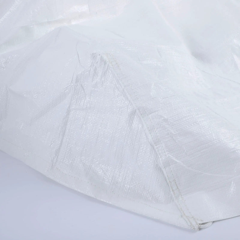 10 X 20 Ft Carport Canopy Cover Replacement Heavy Duty Waterproof Fabric With 36 Bungee Cords UV & Tear Resistant (Cover Only) - White by Unique Piece Furniture