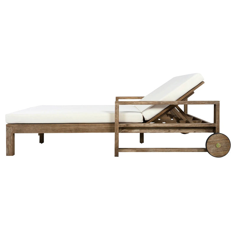 TREXM 1-Piece Farmhouse Wooden Outdoor Sunbed for 2 by HouseOfZazla