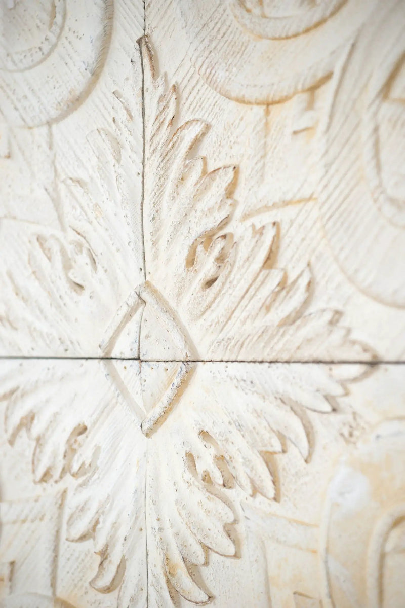 Distressed Wooden Square Wall Panels (Set of 4) - White by Unique Piece Furniture