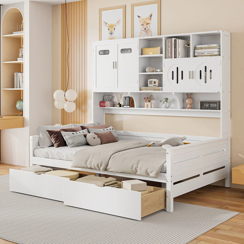 Daybed With All-In-One Cabinet And Shelf by Unique Piece Furniture