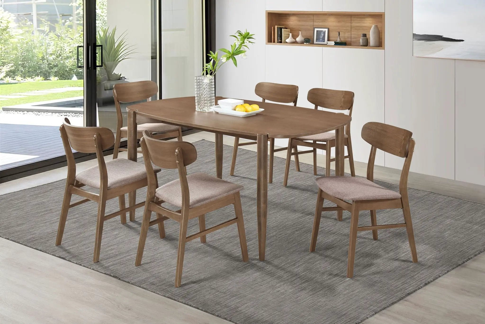 Dortch 7-piece Oval Solid Wood Dining Set Walnut by Unique Piece Furniture