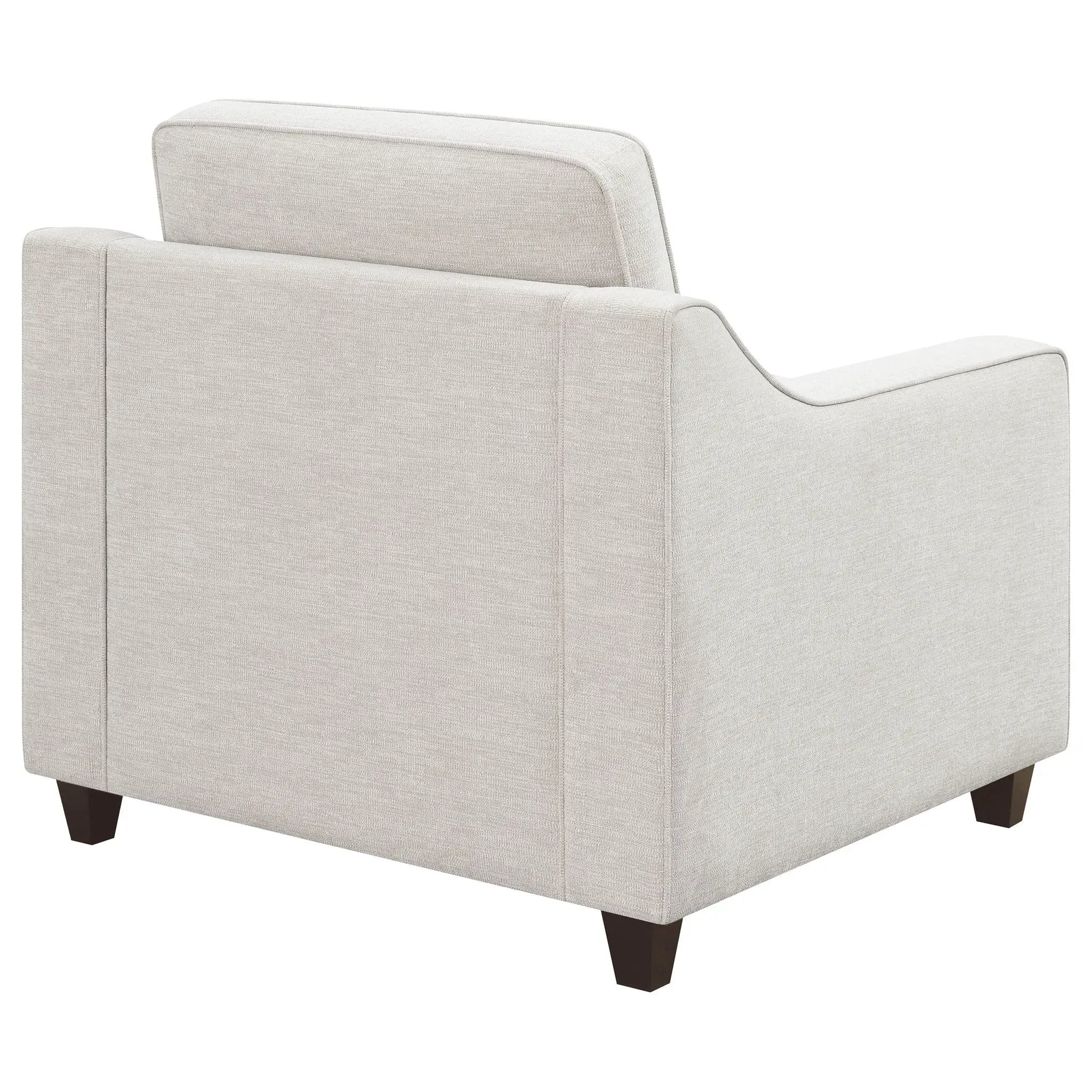 Christine Upholstered Sloped Arm Accent Chair Beige by Unique Piece Furniture