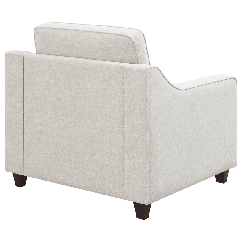 Christine Upholstered Sloped Arm Accent Chair Beige by Unique Piece Furniture