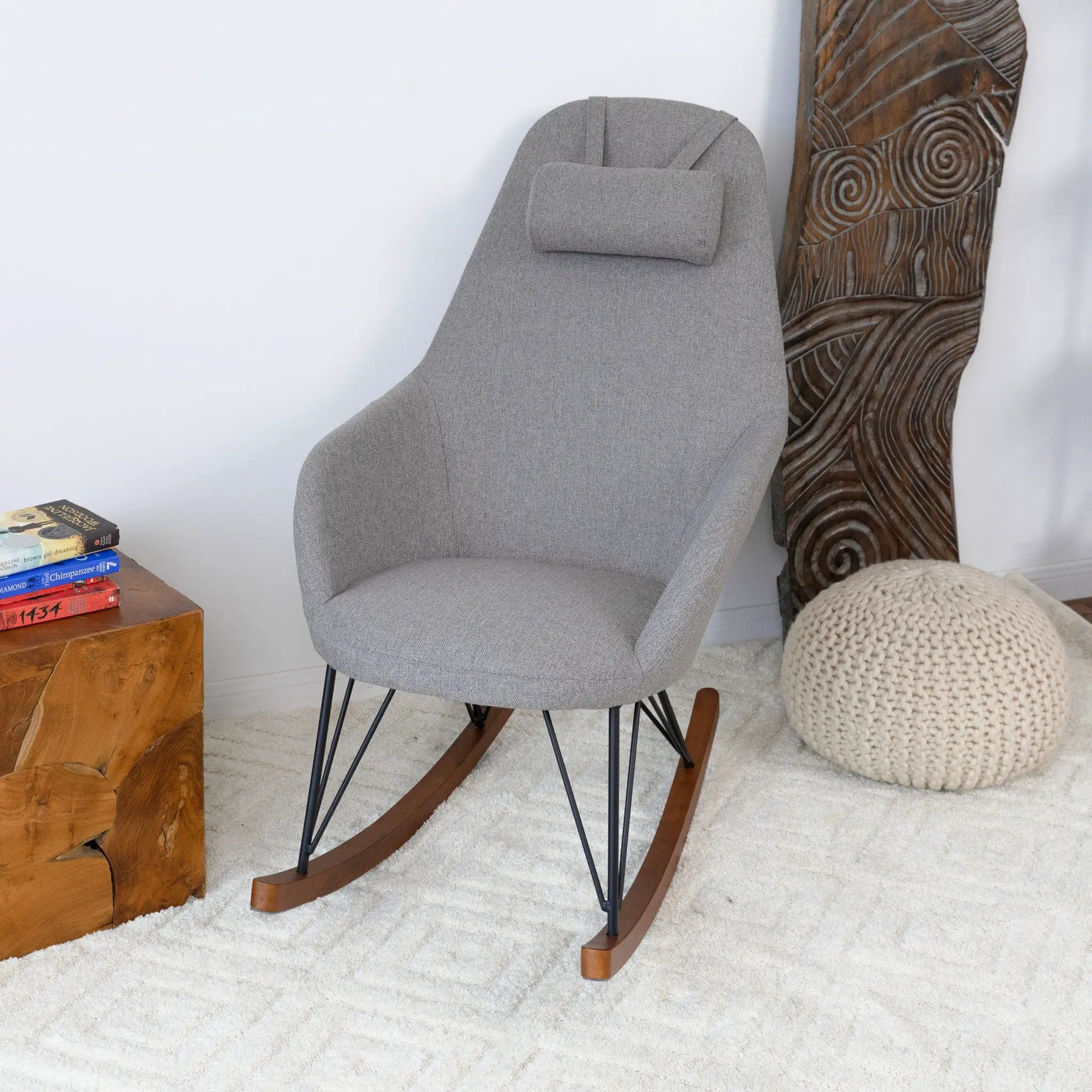 Chloe - Mid Century Modern Rocker Livingroom And Bedroom Chair by HouseOfZazla