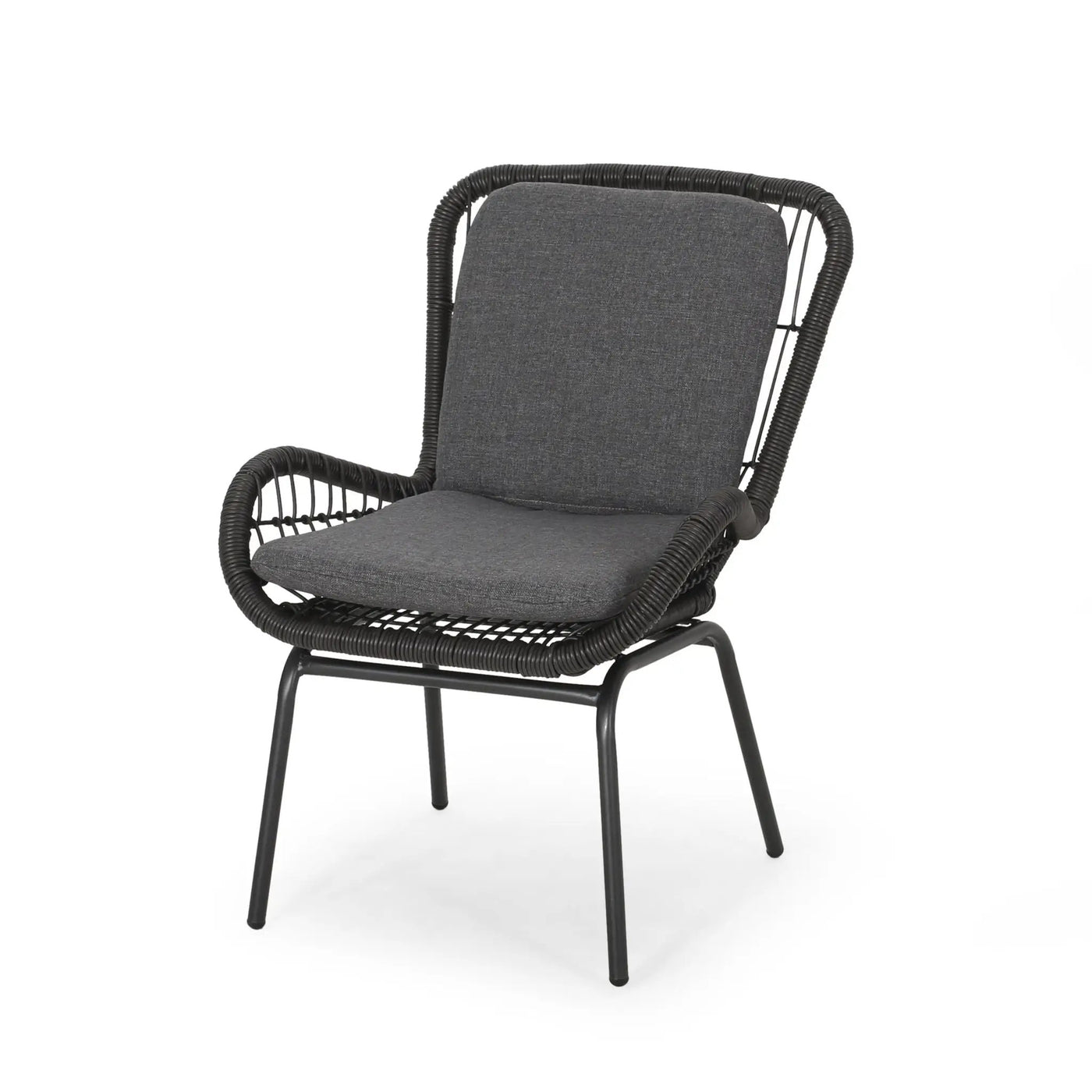 Outdoor Wicker Club Chair With Cushions (Set of 2) by HouseOfZazla