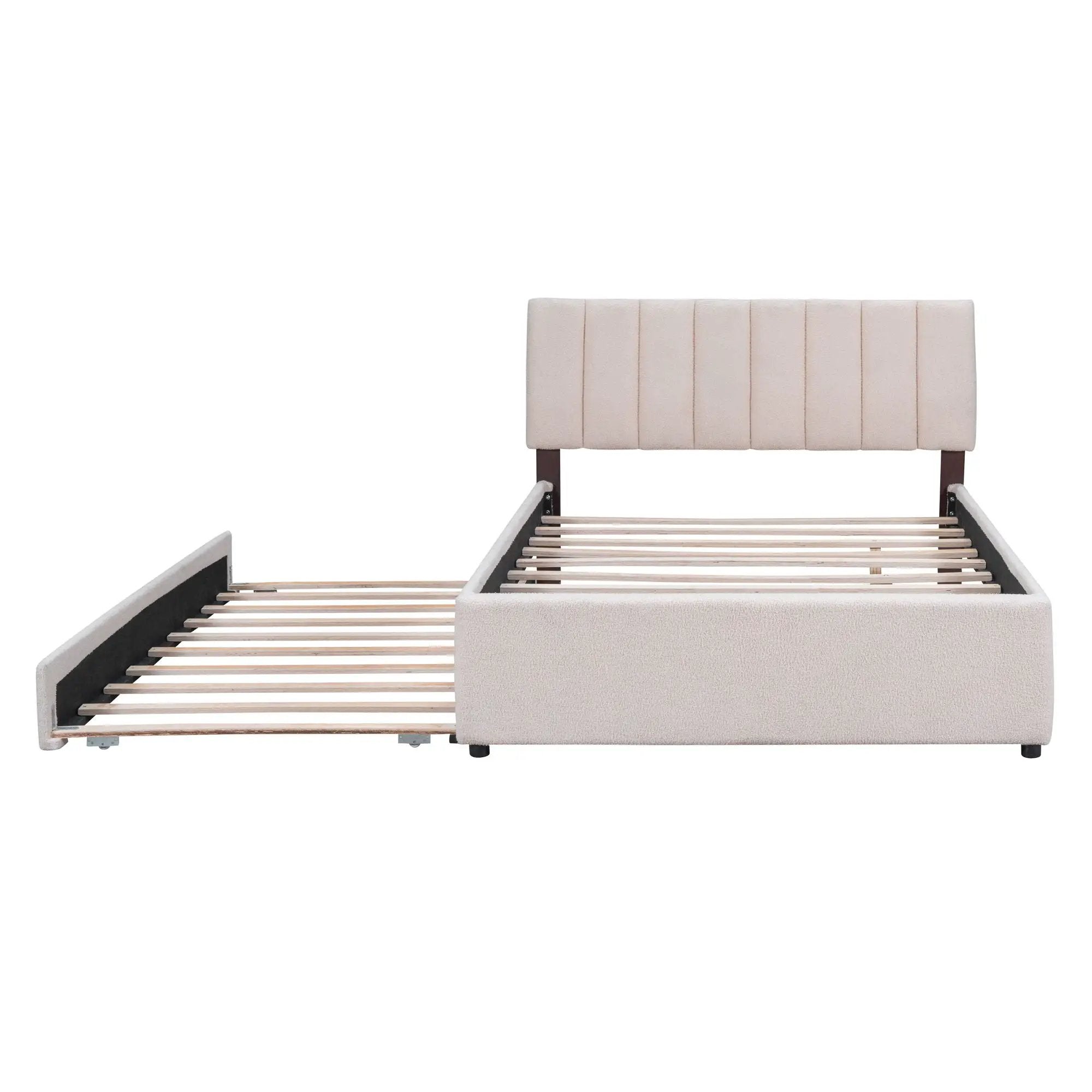 Upholstered Platform Bed With Trundle by HouseOfZazla