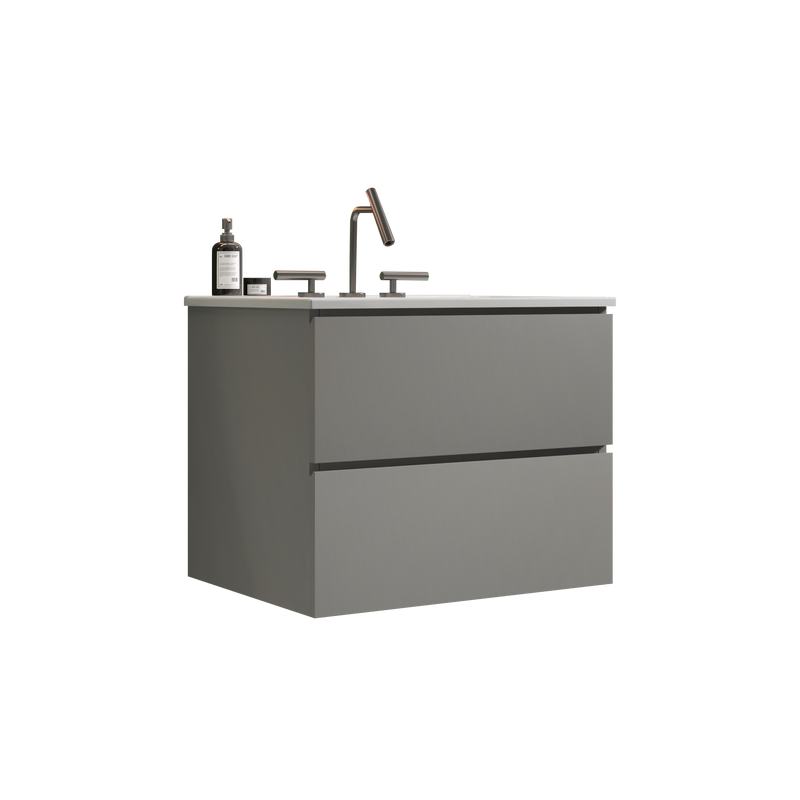 TIA 24" Wall Mount Space Grey Bathroom Vanity by HouseOfZazla