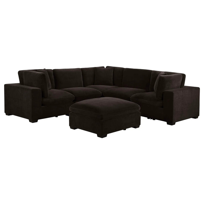 Lakeview 6-piece Upholstered Modular Sectional Chocolate by Unique Piece Furniture