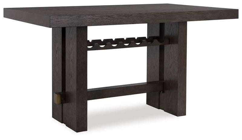 Burkhaus - Rectangular Dining Room Counter Table - Dark Brown by Unique Piece Furniture