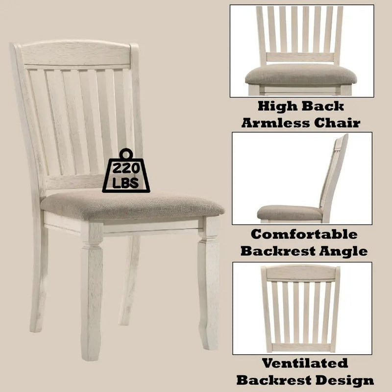 Fedele - Side Chair (Set of 2) - Tan Fabric & Cream by Unique Piece Furniture