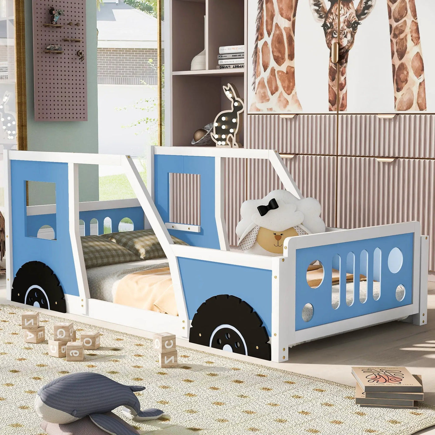 Classic Car Shaped Platform Bed With Wheels by HouseOfZazla