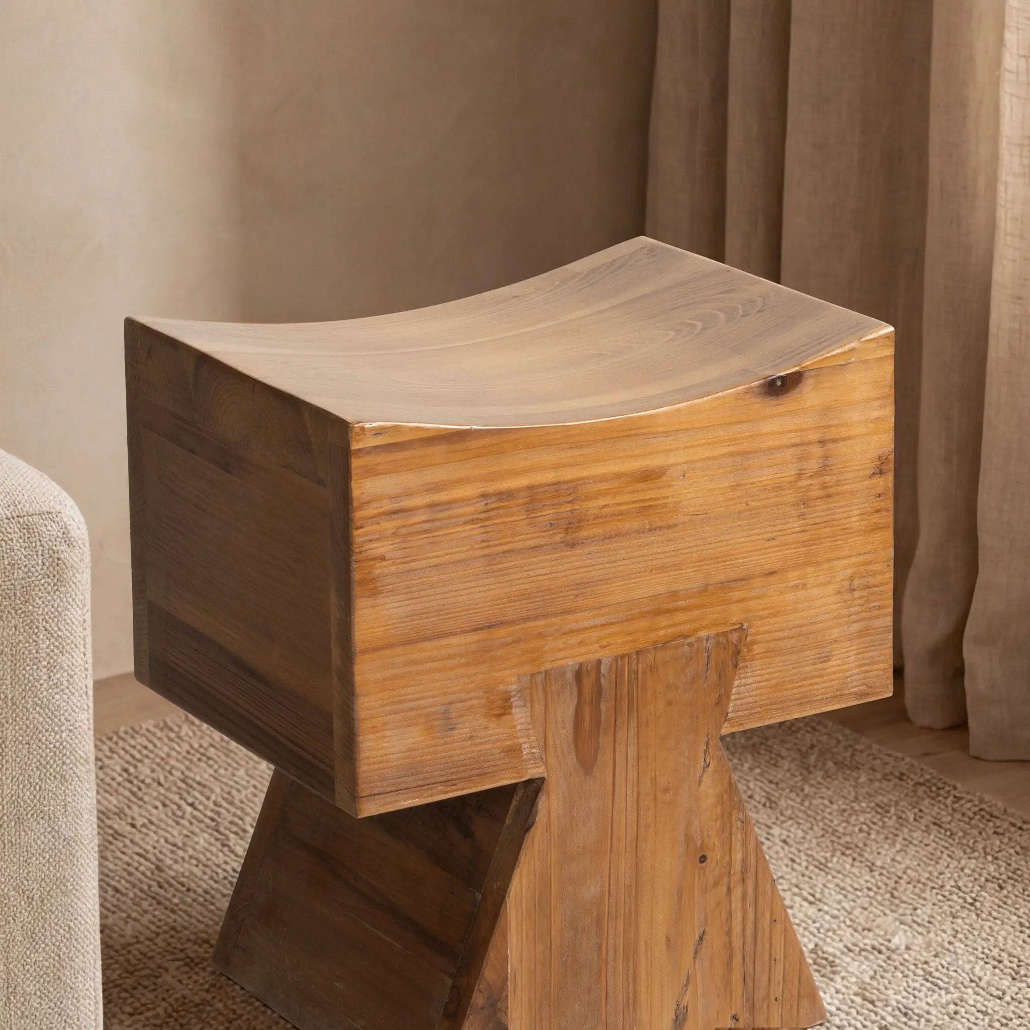 Nico - Stool Ottoman - Brown by HouseOfZazla