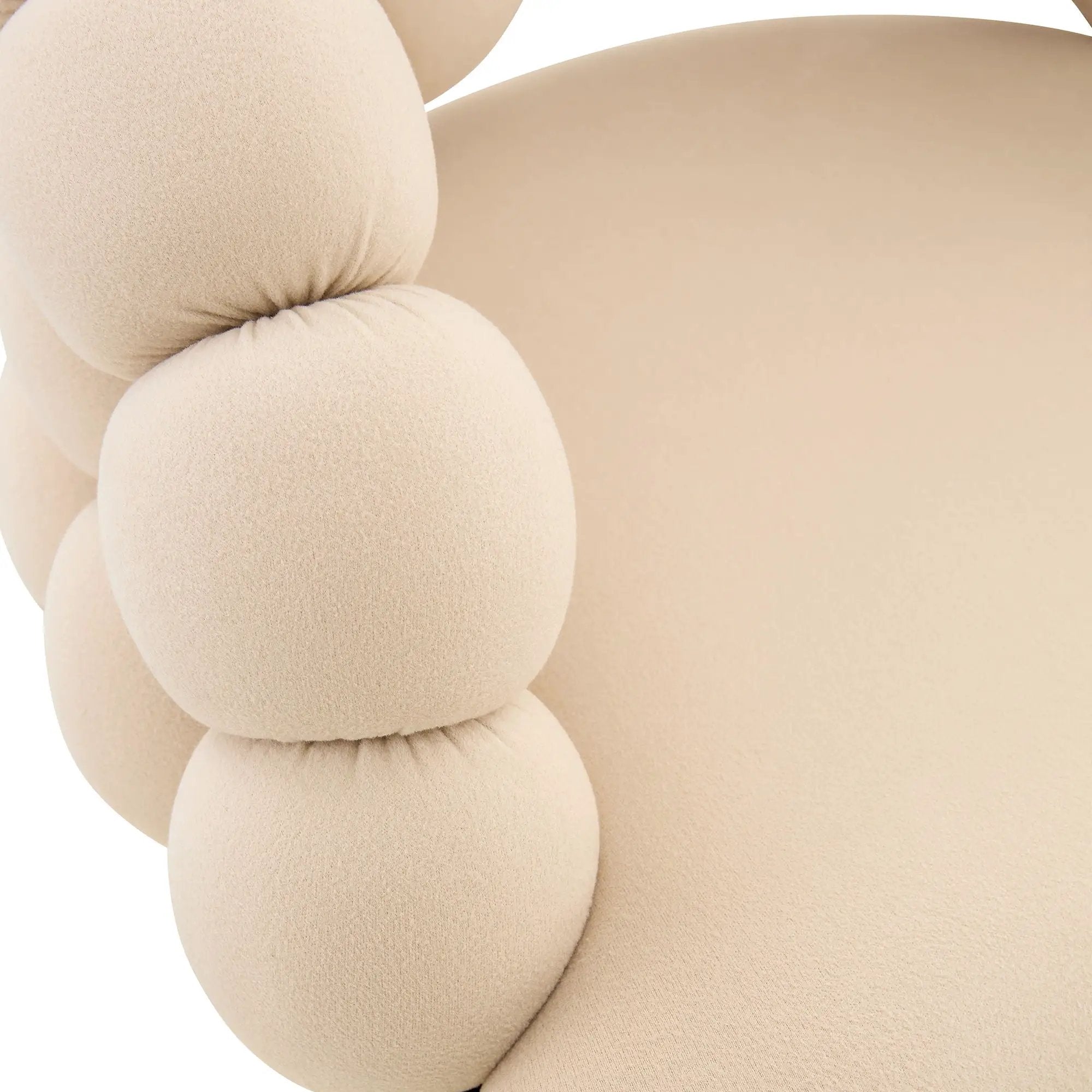 Puffy Bubble Chair, Ball Chain (Set of 2) - Beige / Gold by HouseOfZazla