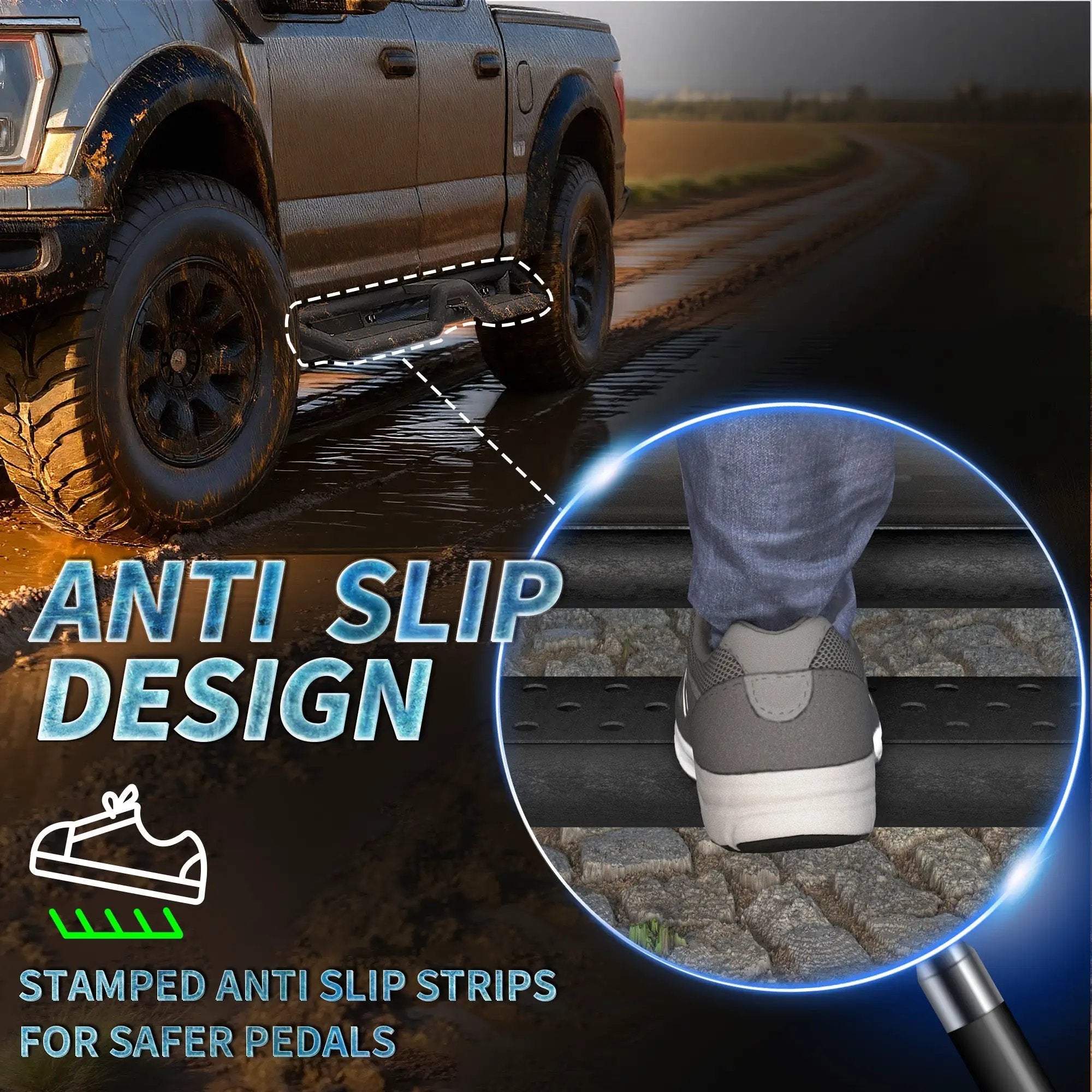6" Running Boards Side Steps For 2015-2026 Ford F-150 Super Crew Cab by HouseOfZazla