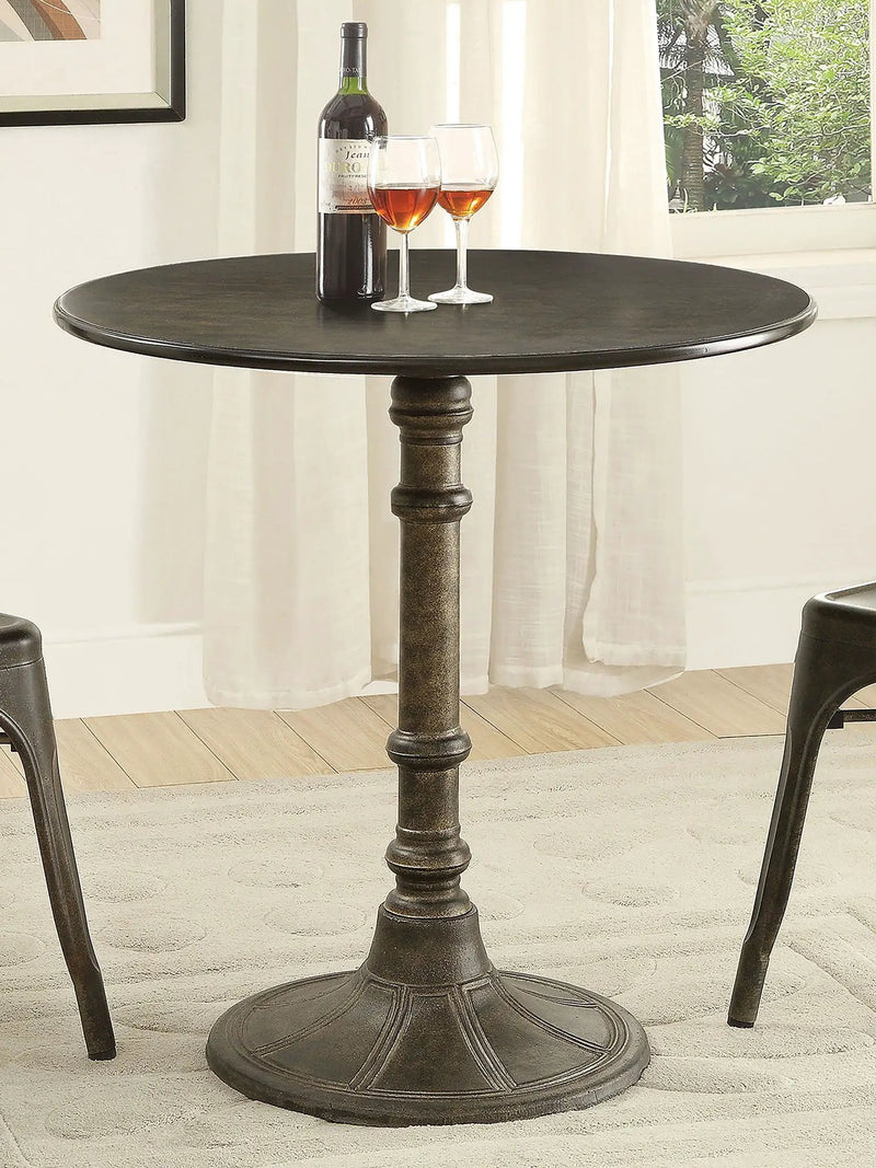 Oswego Round 30-inch Bistro Dining Table Bronze by Unique Piece Furniture