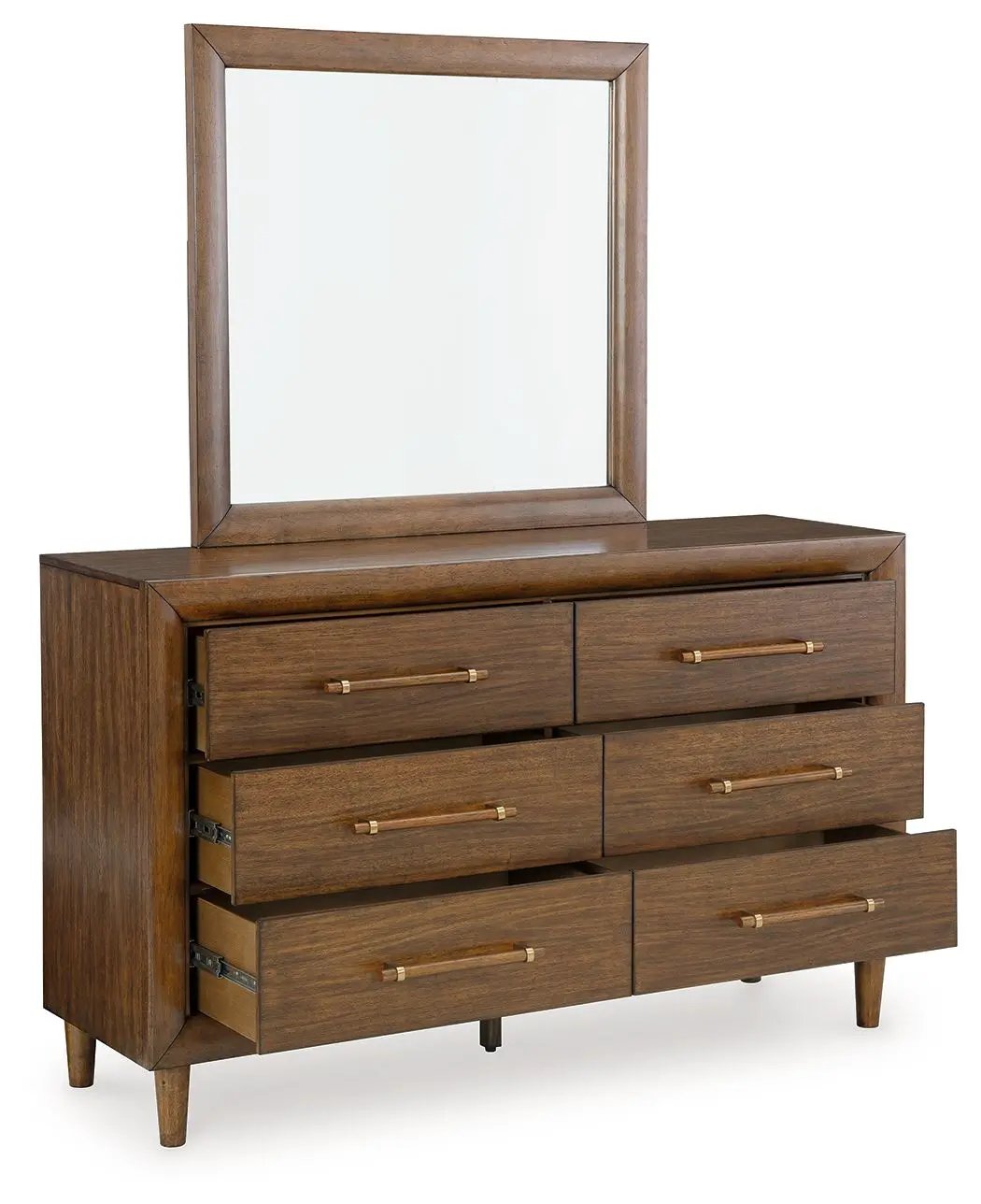 Lyncott - Dresser And Mirror - Brown by Unique Piece Furniture