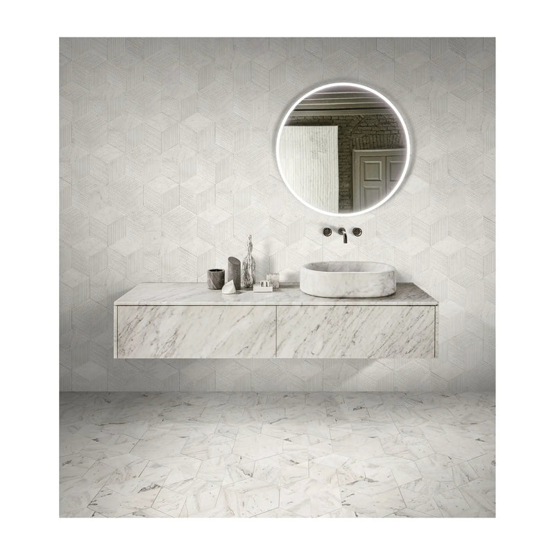 Hexagon Natural Marble Polished Tile For Wall And Floor (Set of 12) by HouseOfZazla