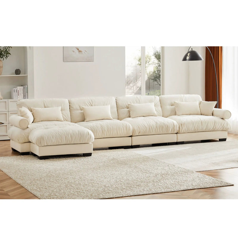 Super Comfort Oversized Modular Sectional Sofa With Movable Ottoman by Unique Piece Furniture