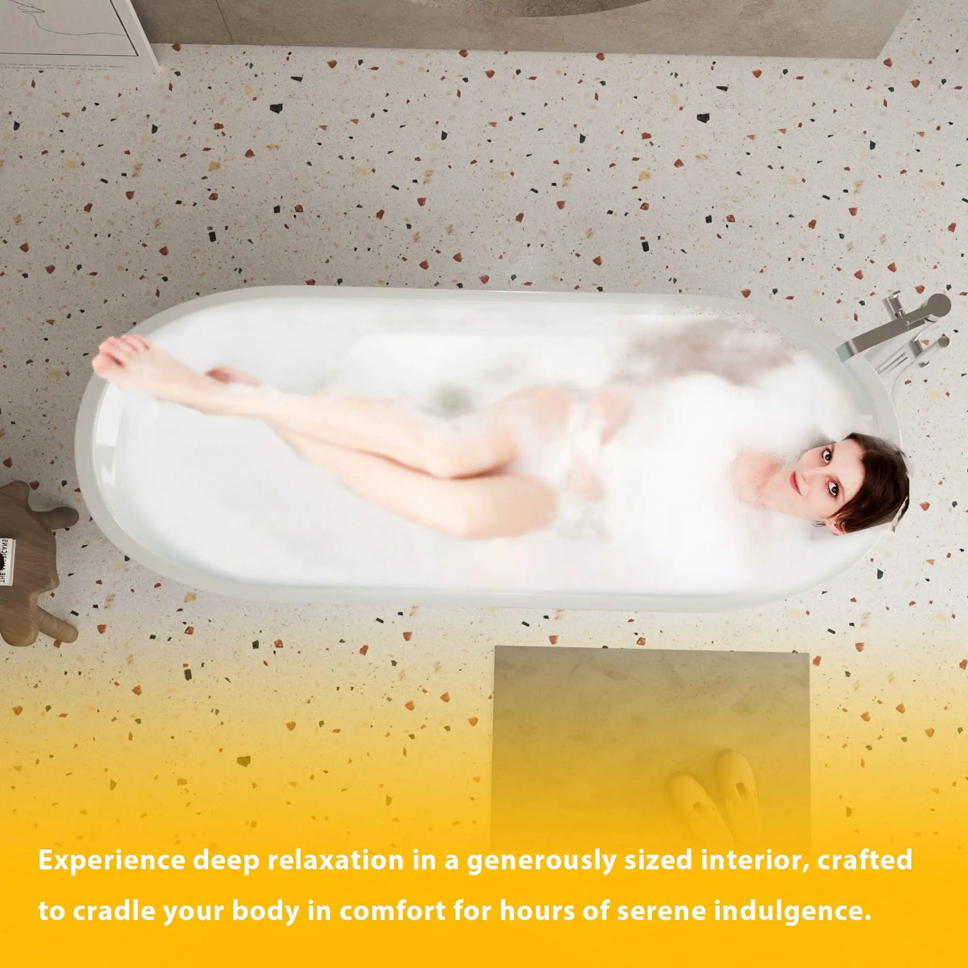 Freestanding Bathtub With Diamond Pattern Design by HouseOfZazla
