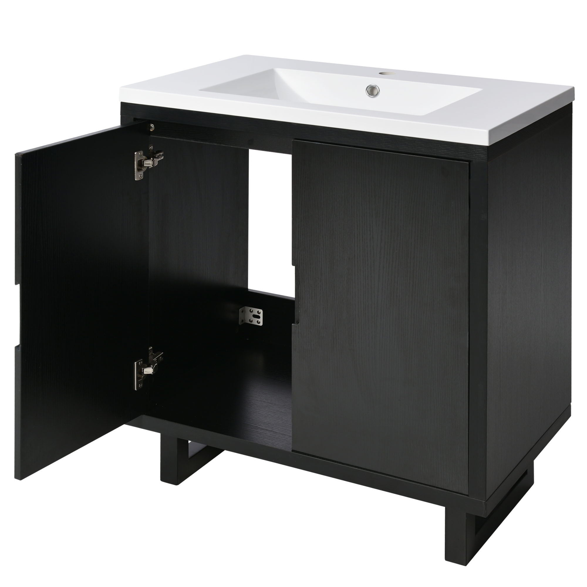 Bathroom Vanity Set With Sink, Combo Cabinet, Bathroom Storage Cabinet, Solid Wood Frame by HouseOfZazla