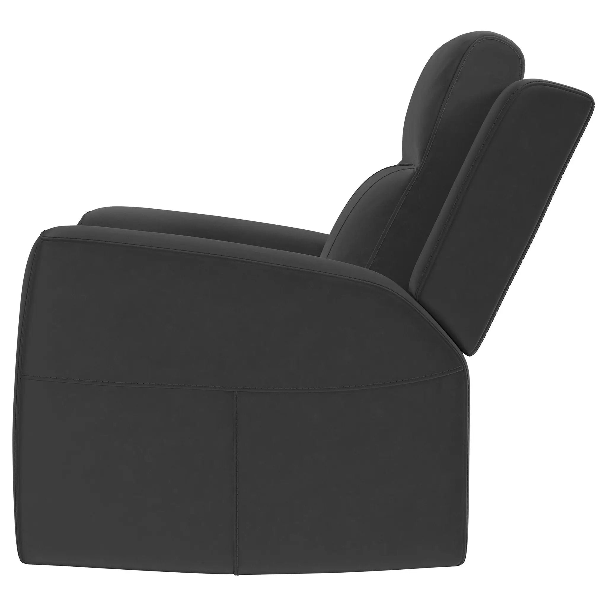 Brentwood Upholstered Recliner Chair Dark Charcoal by Unique Piece Furniture