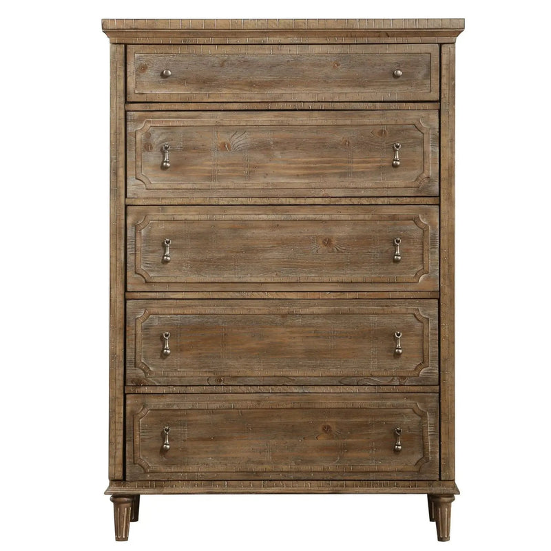 5 Drawer Chest With Construction - Taupe by HouseOfZazla