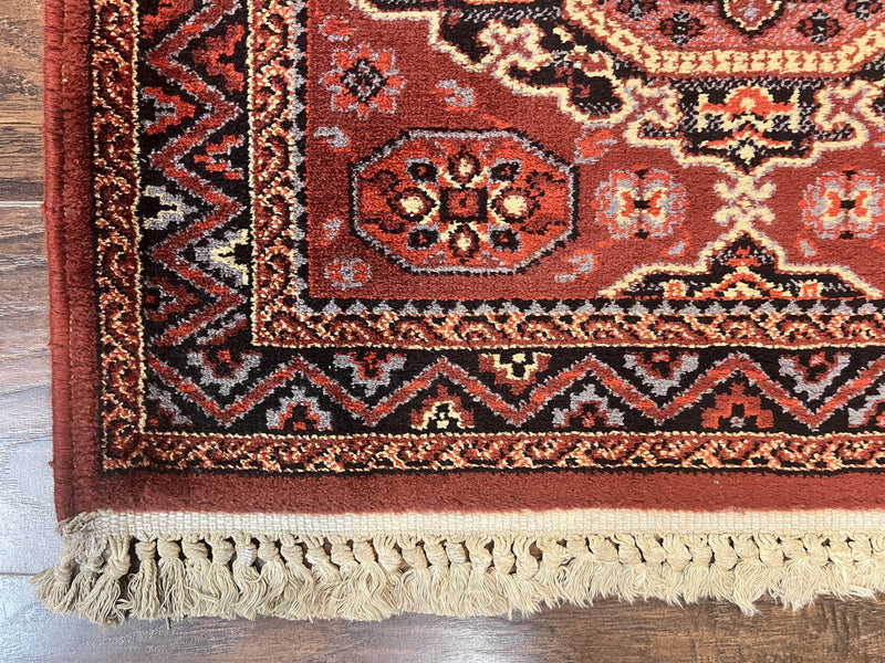 Belgium Power Loomed Runner Rug 2x9, Vintage Wool Rug for Hallway 2 x 9 ft, Red, Caucasian Persian Design, 9ft Runner by Jewel Rugs