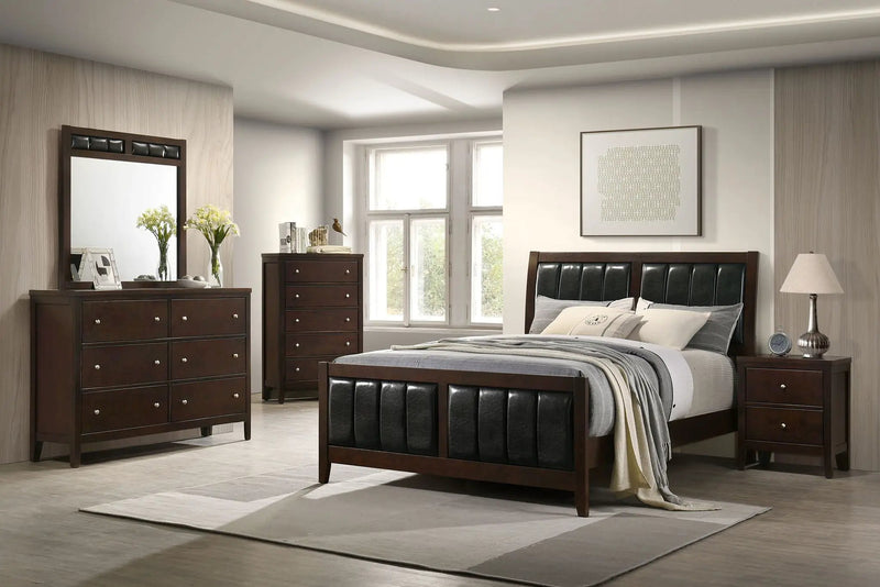 Carlton Wood Queen Panel Bed Cappuccino by Unique Piece Furniture