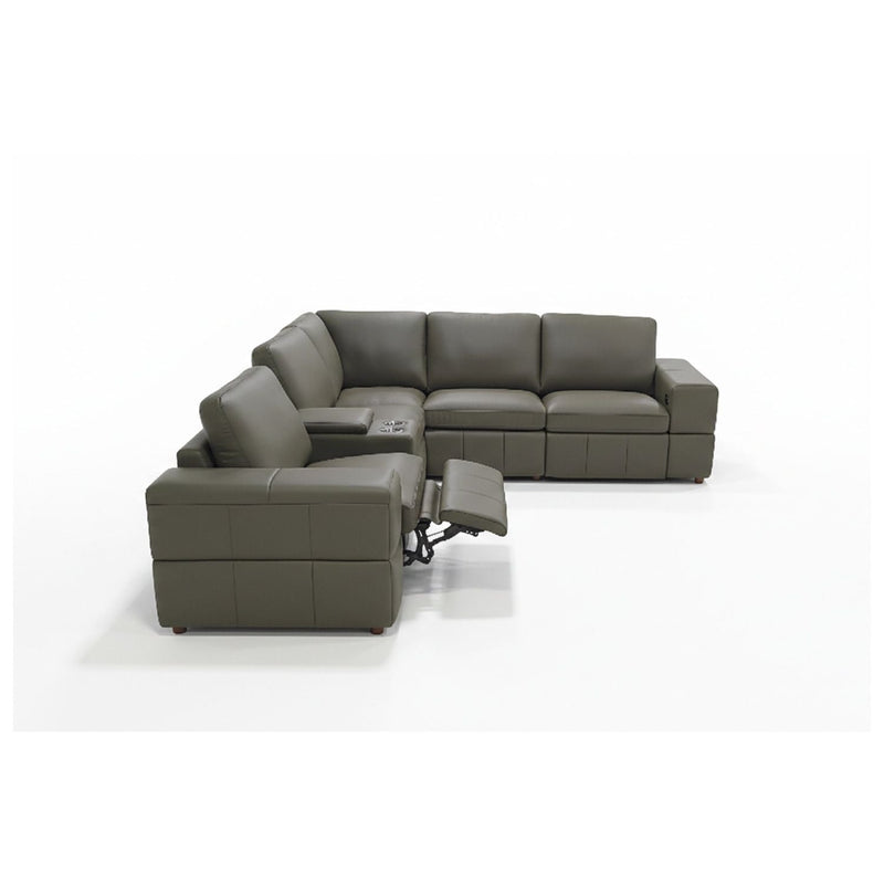 Upholstered Large Arms Sectional With Recliner Seats by Unique Piece Furniture
