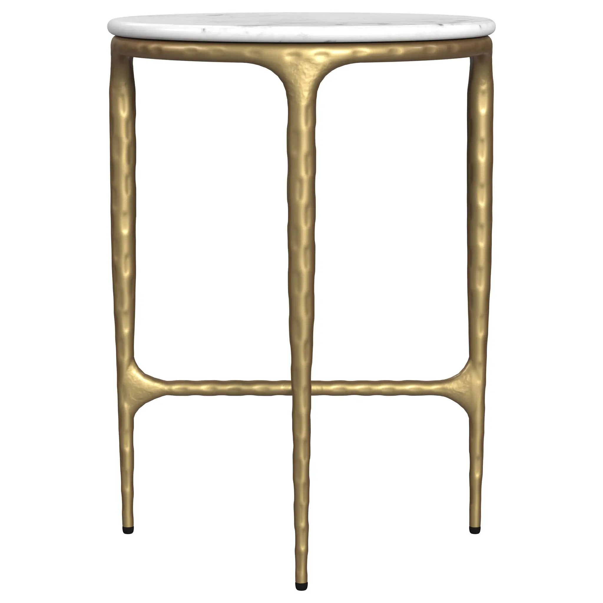 Prussia - Round Side Table - White Marble