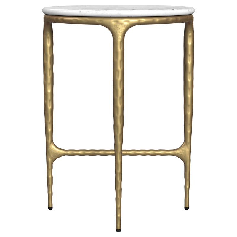Prussia - Round Side Table - White Marble