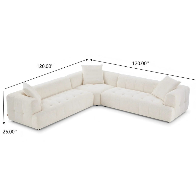 Kaynes - Elegant Upholstery Corner Sofa by HouseOfZazla