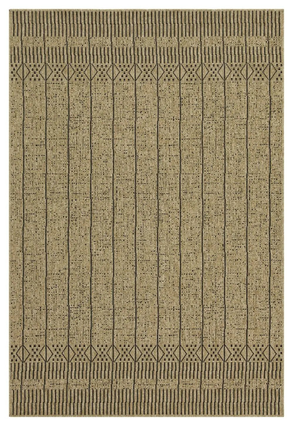 Earth GC_NTL1008 Jute/Black Indoor/Outdoor Area Rug by HouseOfZazla