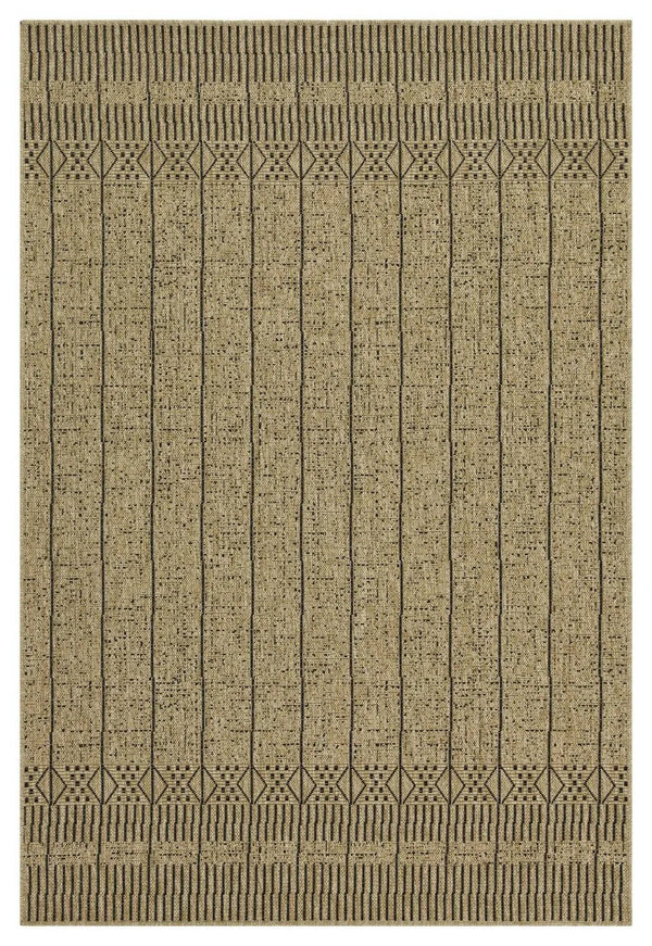 Earth GC_NTL1008 Jute/Black Indoor/Outdoor Area Rug